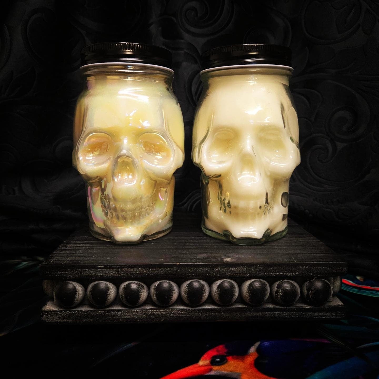 Memento Vivere & Memento Mori Skull Candles